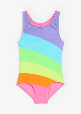 Bañador de poliamida reciclada para niñas Multicolor estampado