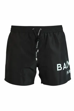 Bañador negro con logo blanco lateral