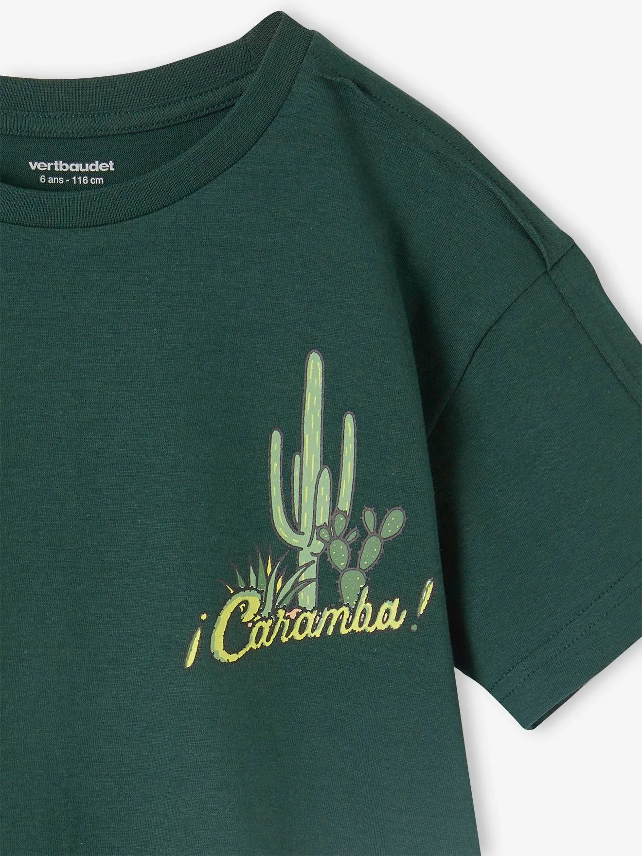 Camiseta con motivo cactus aplicado para niño