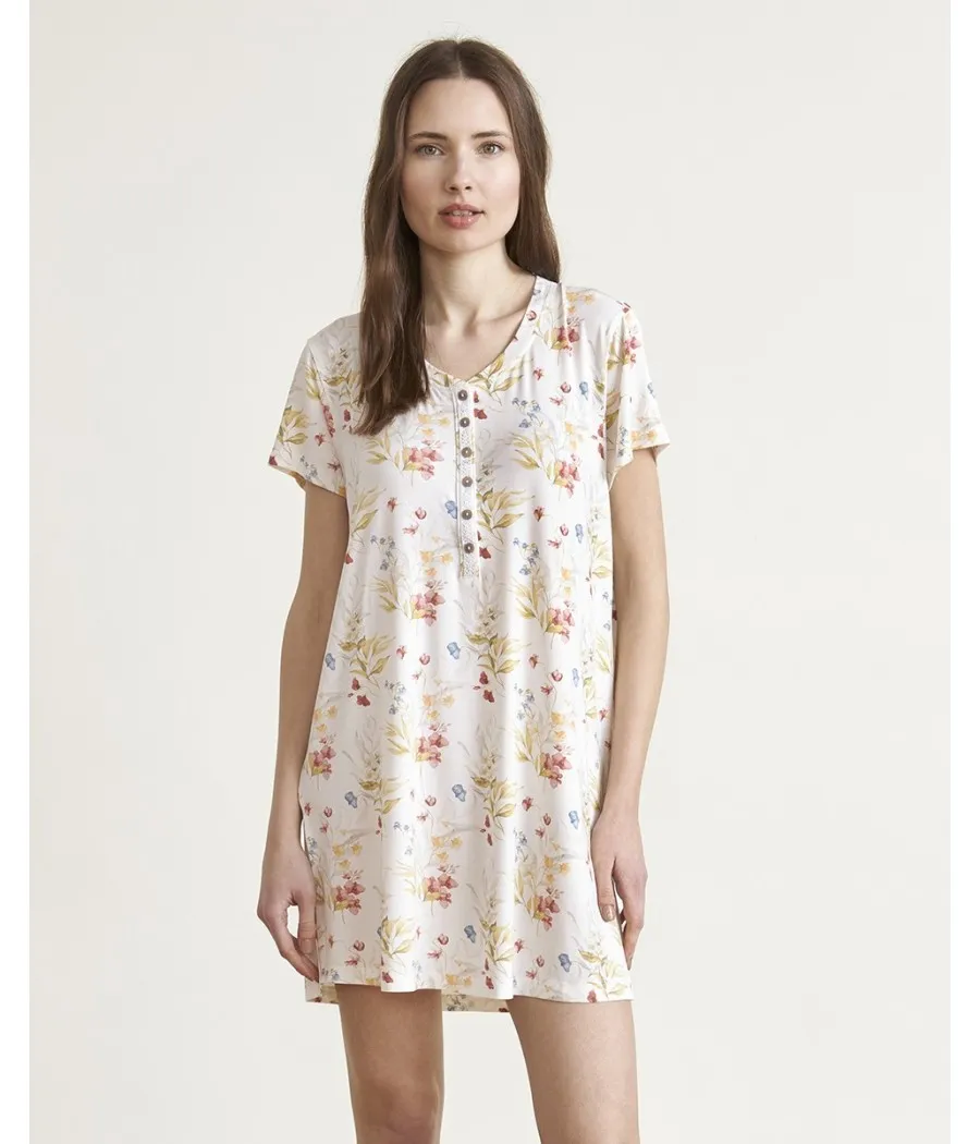 Camisón abierto verano mujer J&J Brothers flores modal