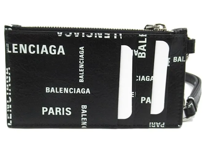 Cartera de cuero negro Balenciaga 
