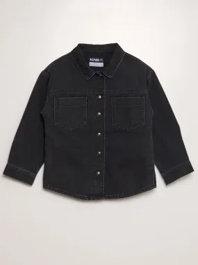 Cazadora vaquera con automáticos - GRIS