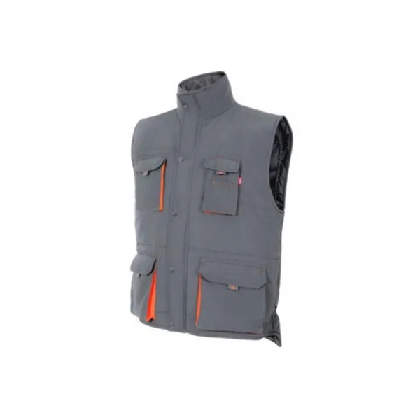 CHALECO ACOLCHADO GRIS/NARANJA T-XL 205902