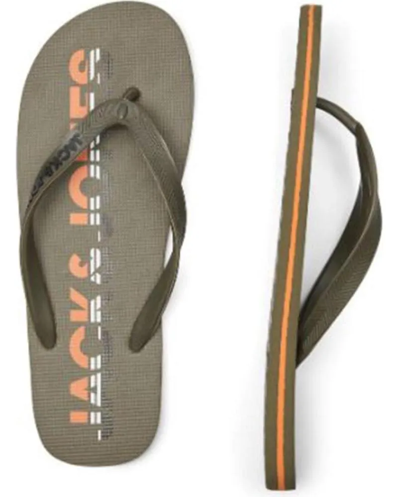 Chanclas JACK AND JONES  de Hombre CHANCLAS JACK JONES JFWLOGO FLIP FLOP 12230641  VERDE
