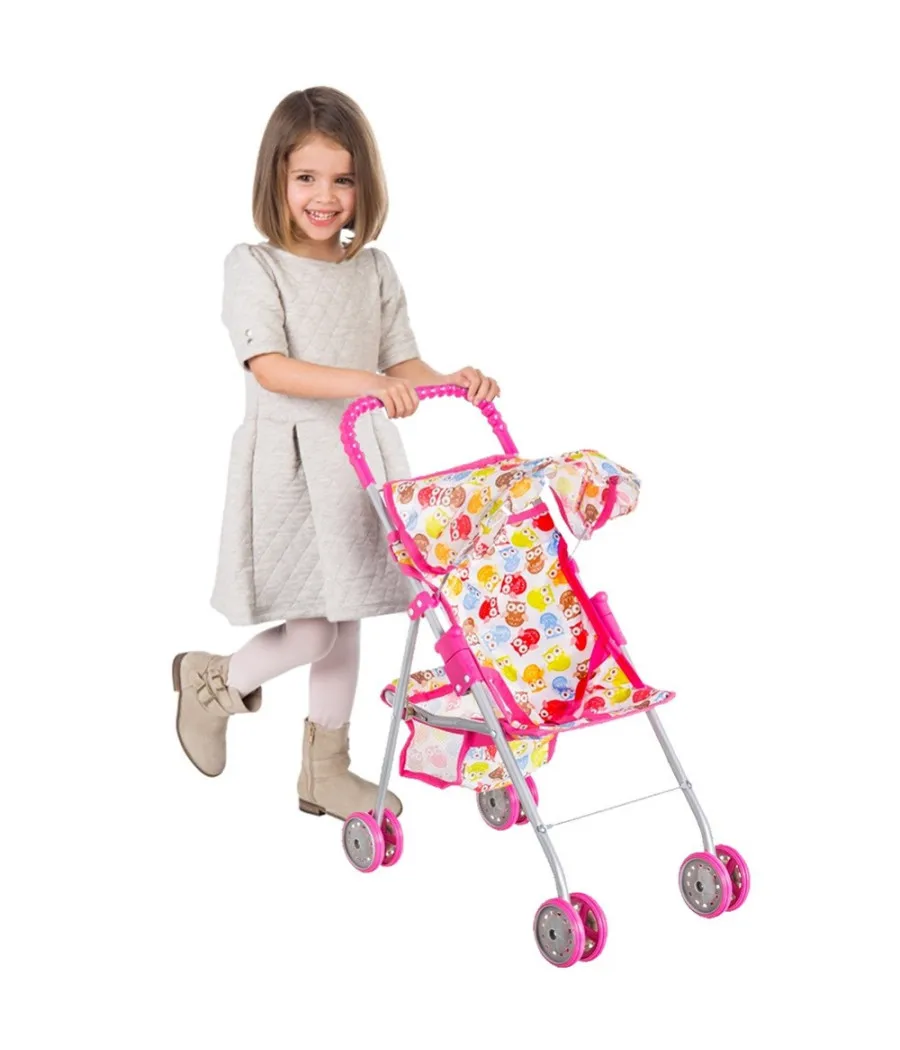 COCHECITO DE JUGUETE PLEGABLE PARA NIÑOS CON CAPOTA