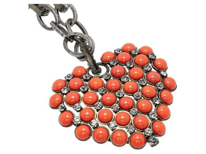 Collar Lanvin Corazón Naranja 
