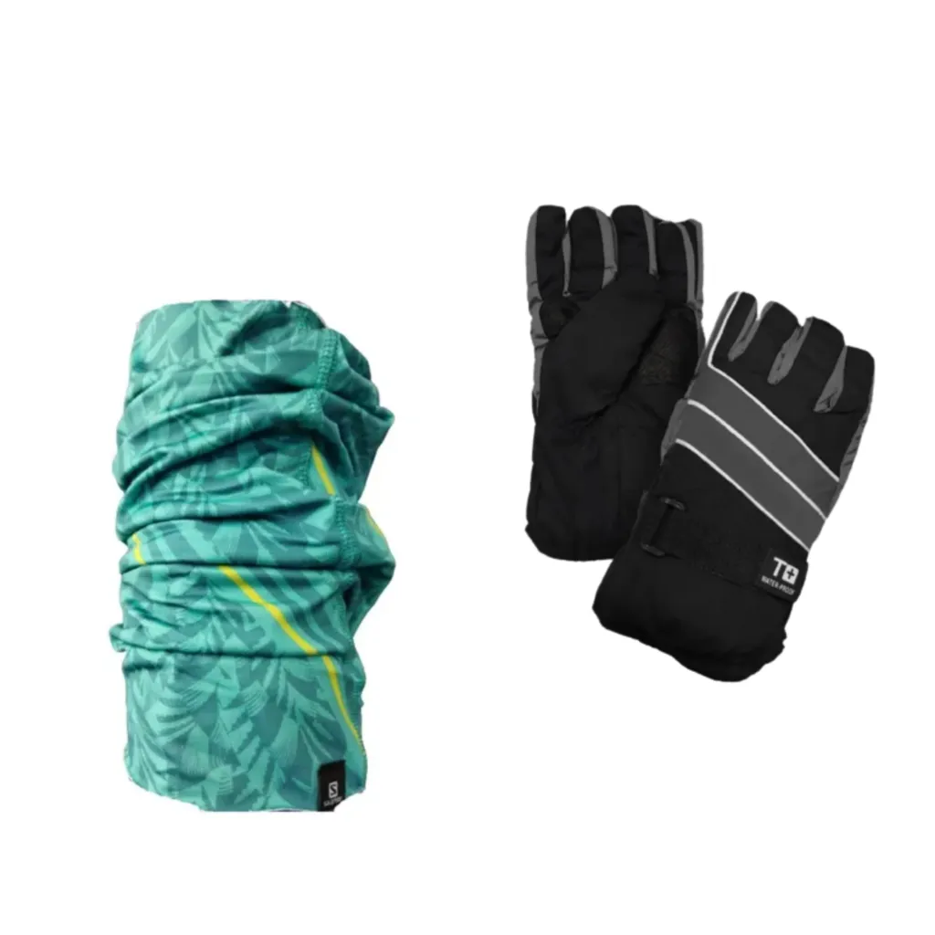Combo v! cuello Termico Salomon+guantes Termicos Trav Tech