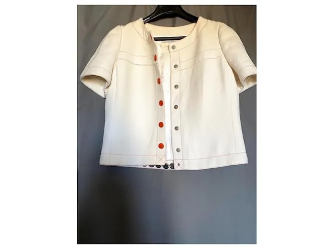 Courreges Falda elegante Blanco roto 