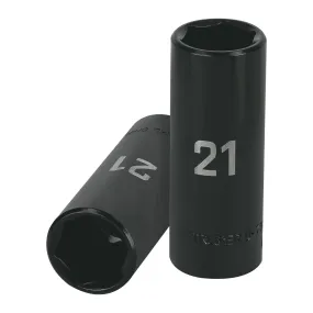 Dado largo cuadro 1/2 de impacto 6 puntas de 21 mm, Truper