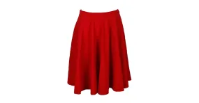 Falda acampanada barata y elegante de Moschino Roja 