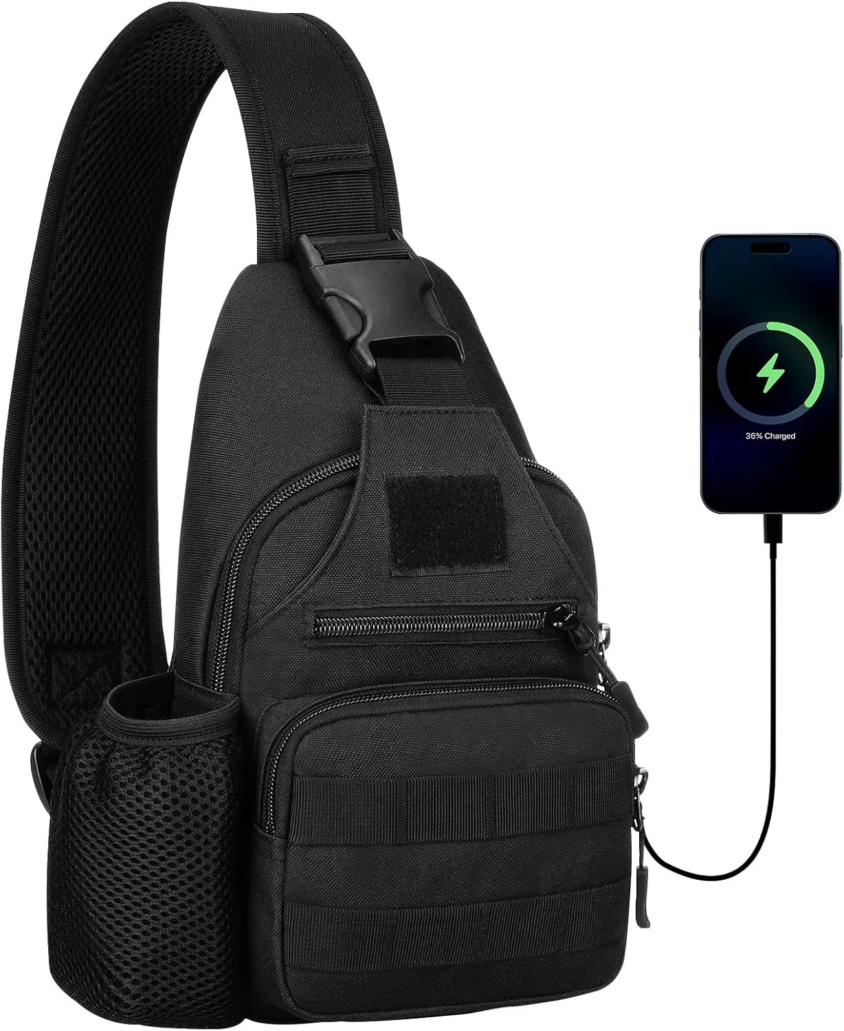 HUNTVP Táctical Mochila de Pecho Estilo Militar Mochila de Hombro Mochila de Bandolera Mochila Ejércita Bolso Impermeable para C