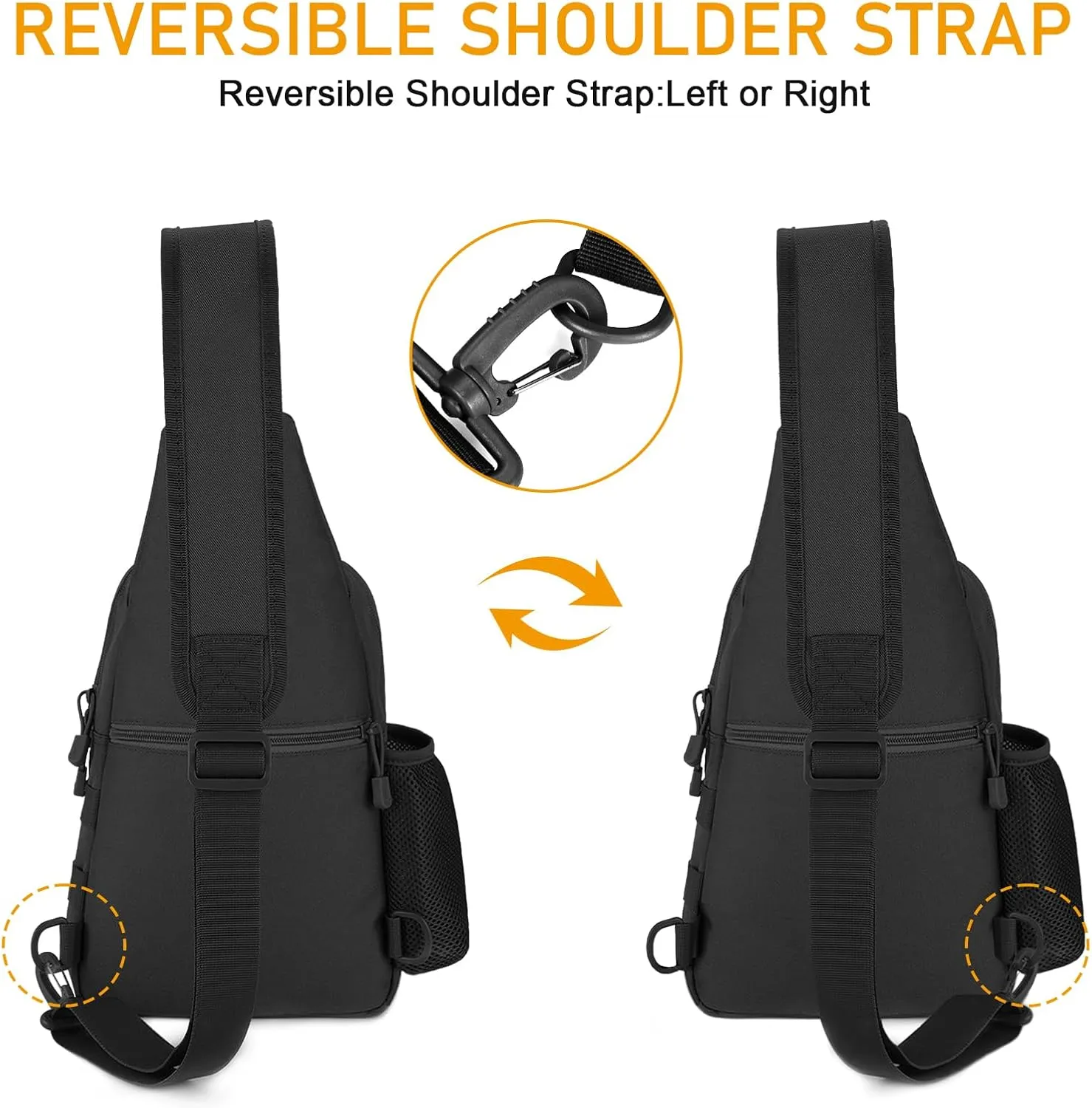 HUNTVP Táctical Mochila de Pecho Estilo Militar Mochila de Hombro Mochila de Bandolera Mochila Ejércita Bolso Impermeable para C
