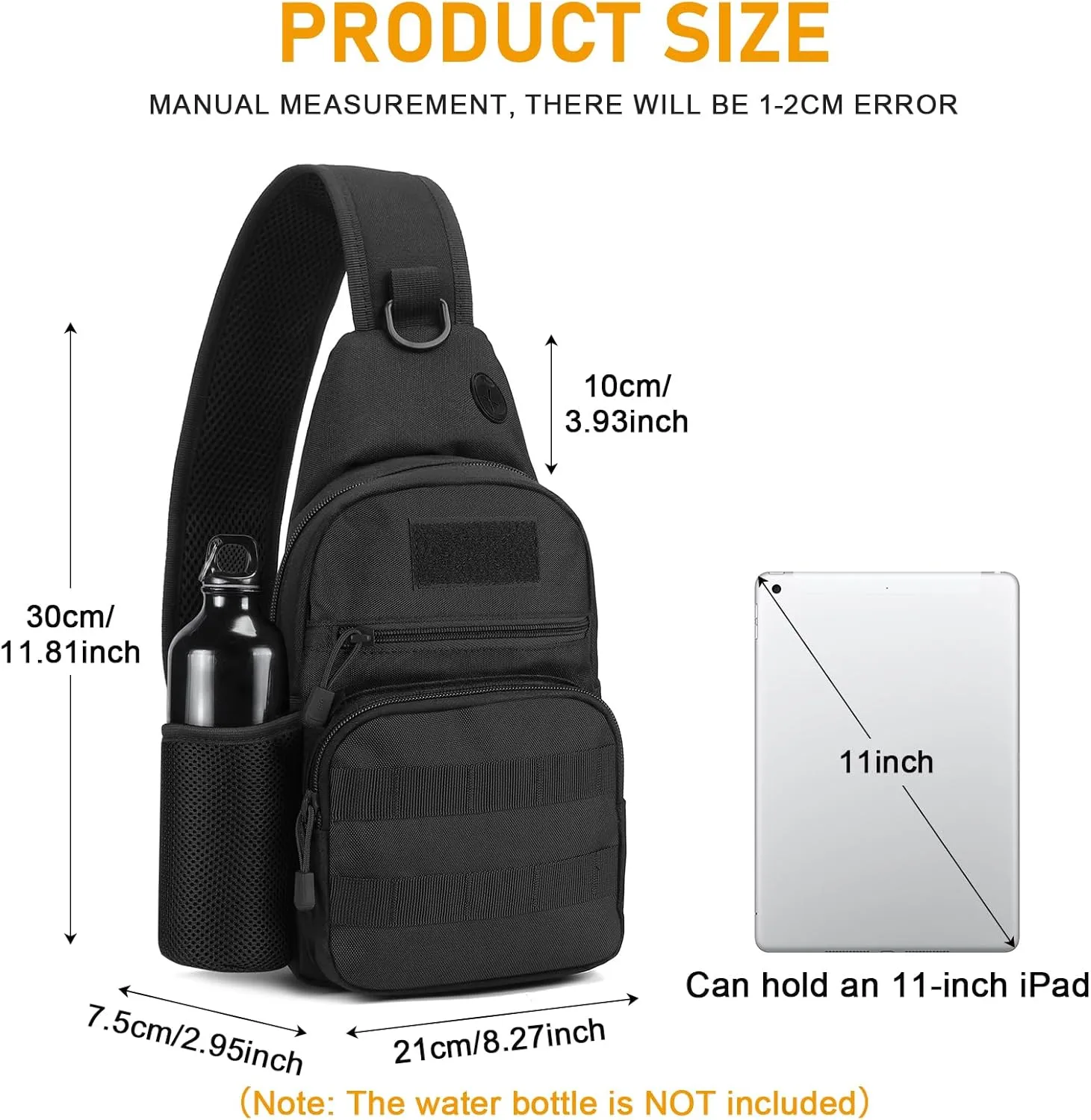 HUNTVP Táctical Mochila de Pecho Estilo Militar Mochila de Hombro Mochila de Bandolera Mochila Ejércita Bolso Impermeable para C