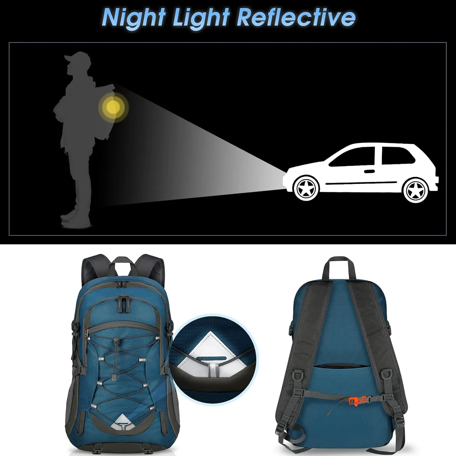 IGOLUMON Mochila de Senderismo de 40L Mochila Plegable Ultraligera Mochila de Viaje Mochilas de Marcha para Hombre Mujer para Ca