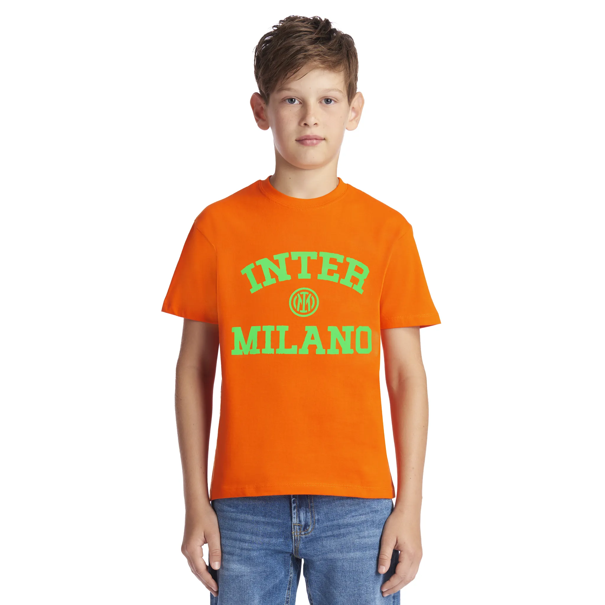 IM CAMISETA COLLEGE FLUO NIÑO NARANJA