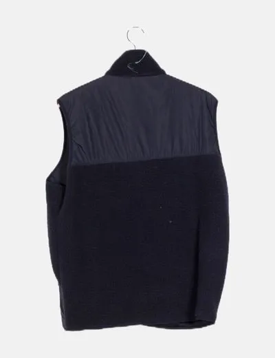 Mango Chaleco azul marino combinado