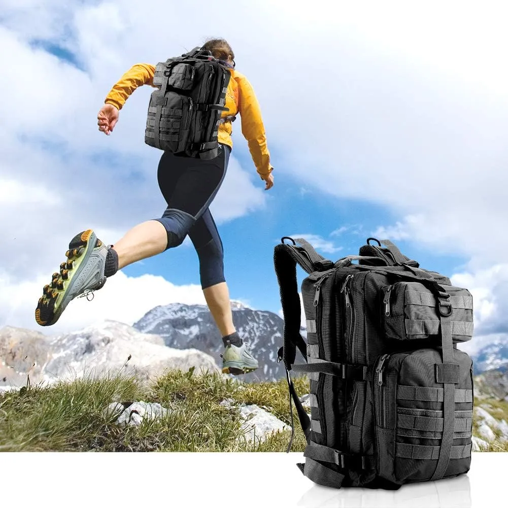 MINGPINHUIUS Mochila Militar  35L Mochila Táctica Mochila Senderismo MOLLE Mochila de Asalto Mochila de Combate Táctica para Tre