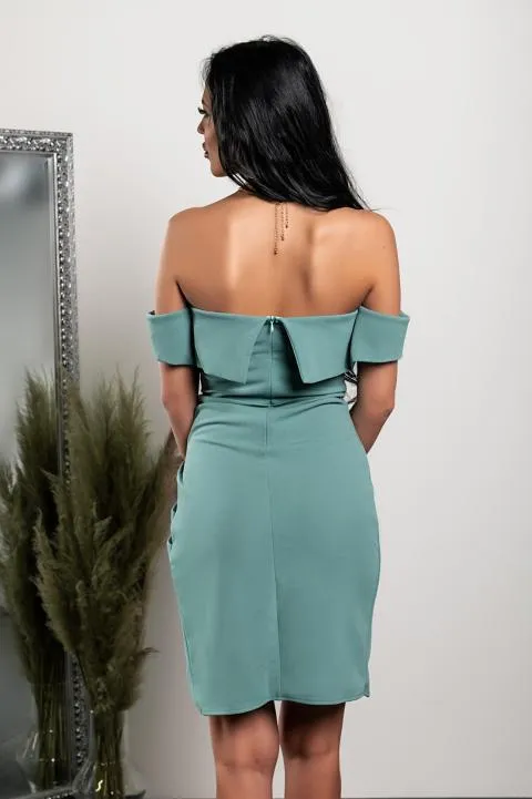 Minivestido elegante Montaria, menta