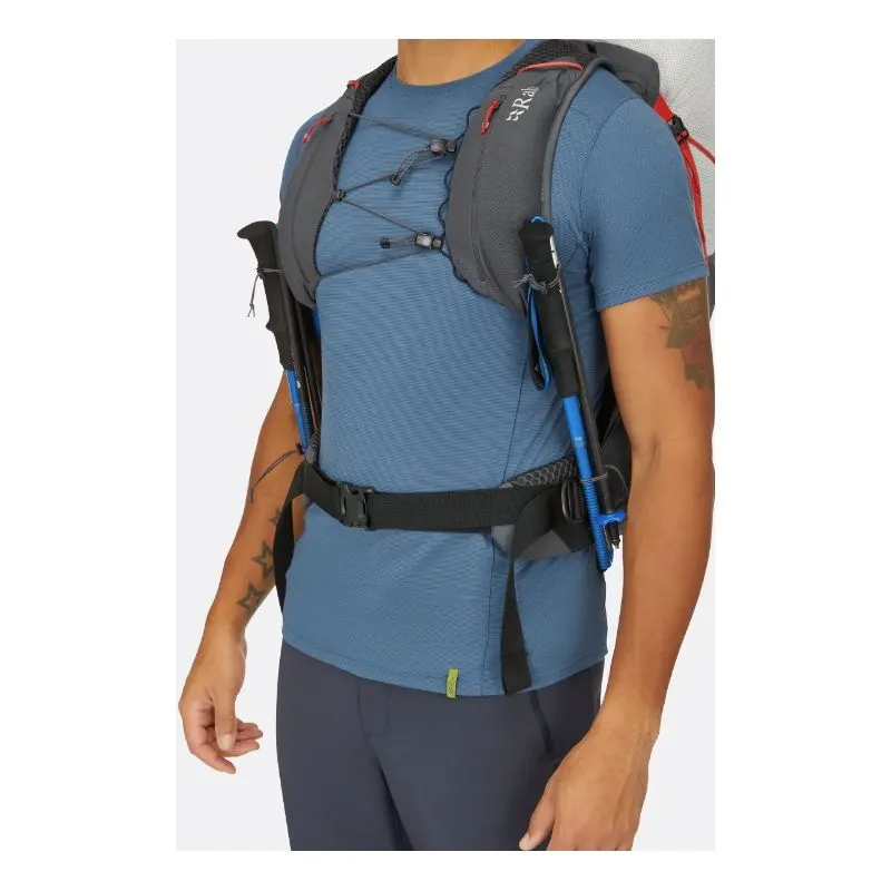 Mochila de senderismo Rab Muon ND 40 (Peltre/Grafeno)