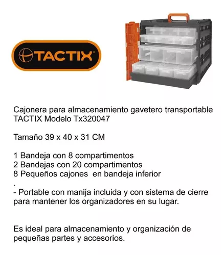 Organizador Gavetero Caja Transportable Tactix 36 Divisiones