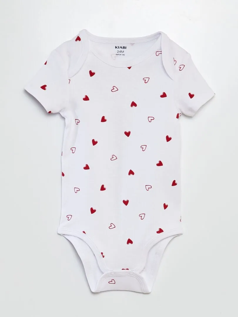 Pack de 2 bodis estampados - BLANCO