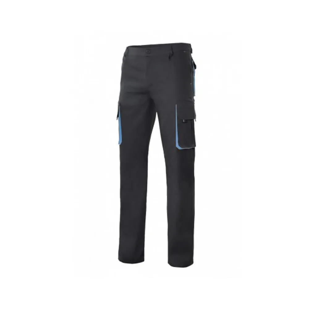 Pantalón de trabajo multibolsillos bicolor