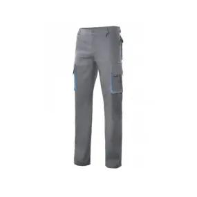 Pantalón de trabajo multibolsillos bicolor