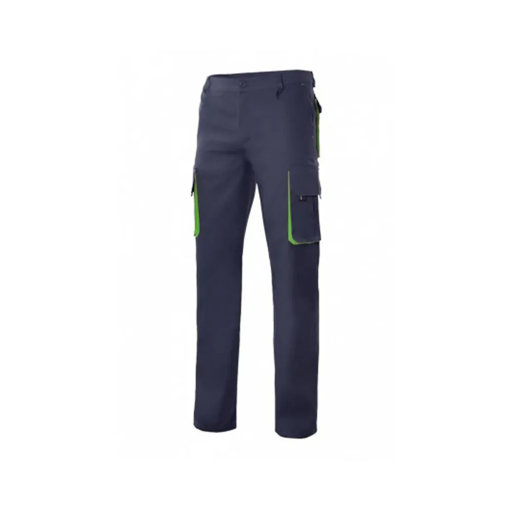 Pantalón de trabajo multibolsillos bicolor