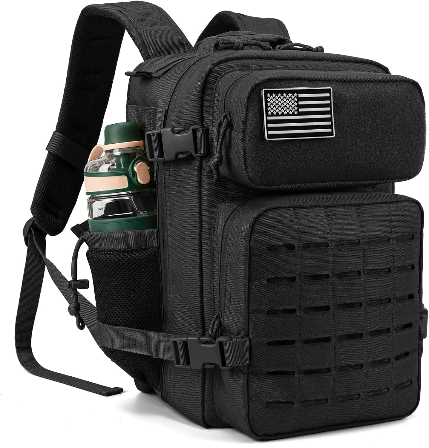 QT&QY Mochilas Militares Tácticas 25L/35L/45L Molle Mochila de asalto del ejército Bolsa Bug Out de 3 días mochila de senderismo