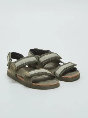 Sandalias de senderismo con velcros - KAKI