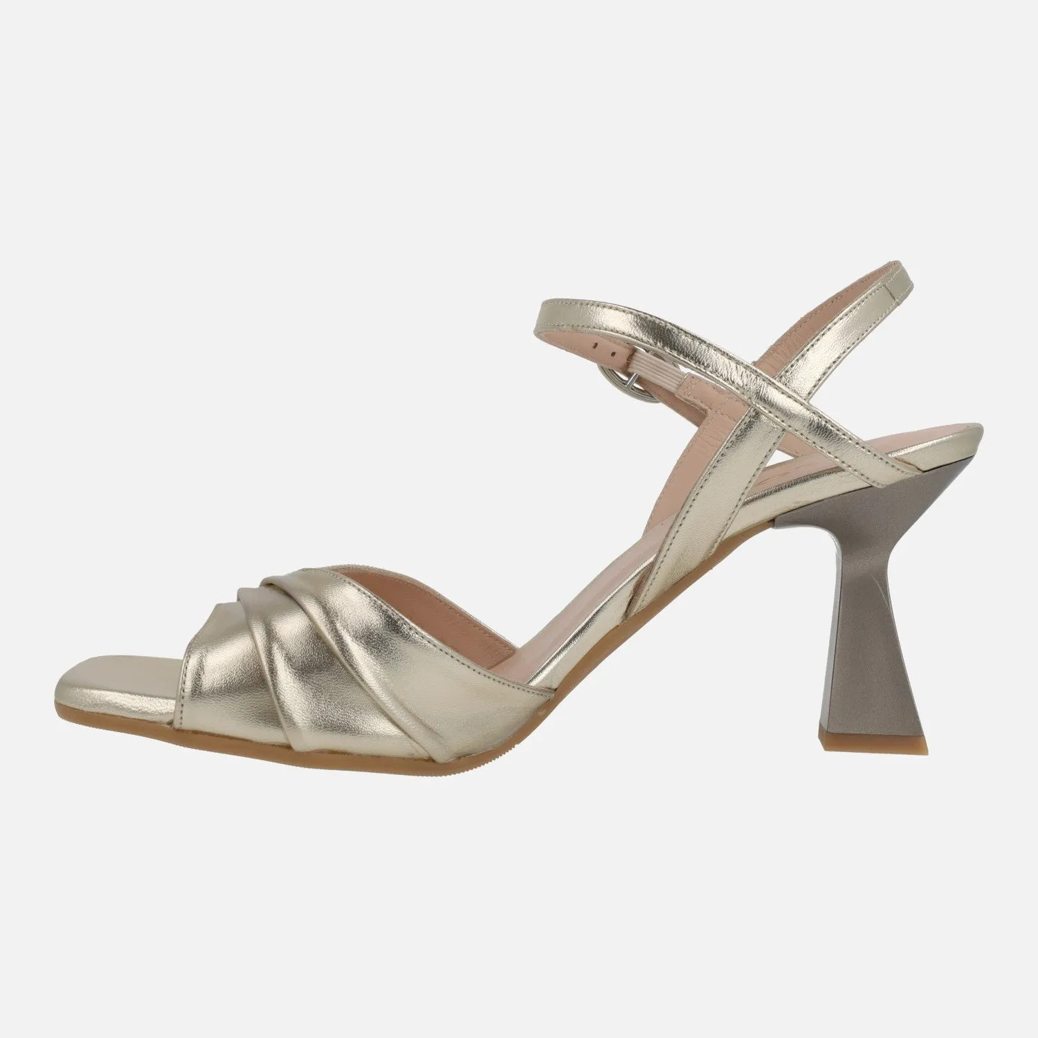 Sandalias en piel metalizada dorada Glisus cava