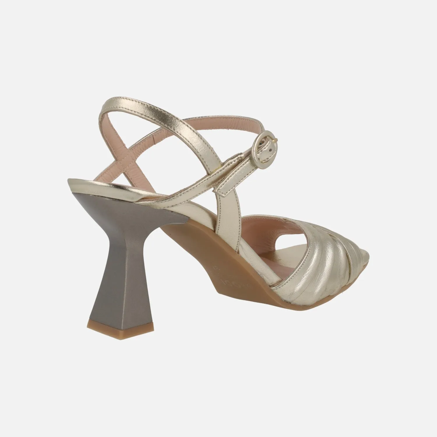 Sandalias en piel metalizada dorada Glisus cava