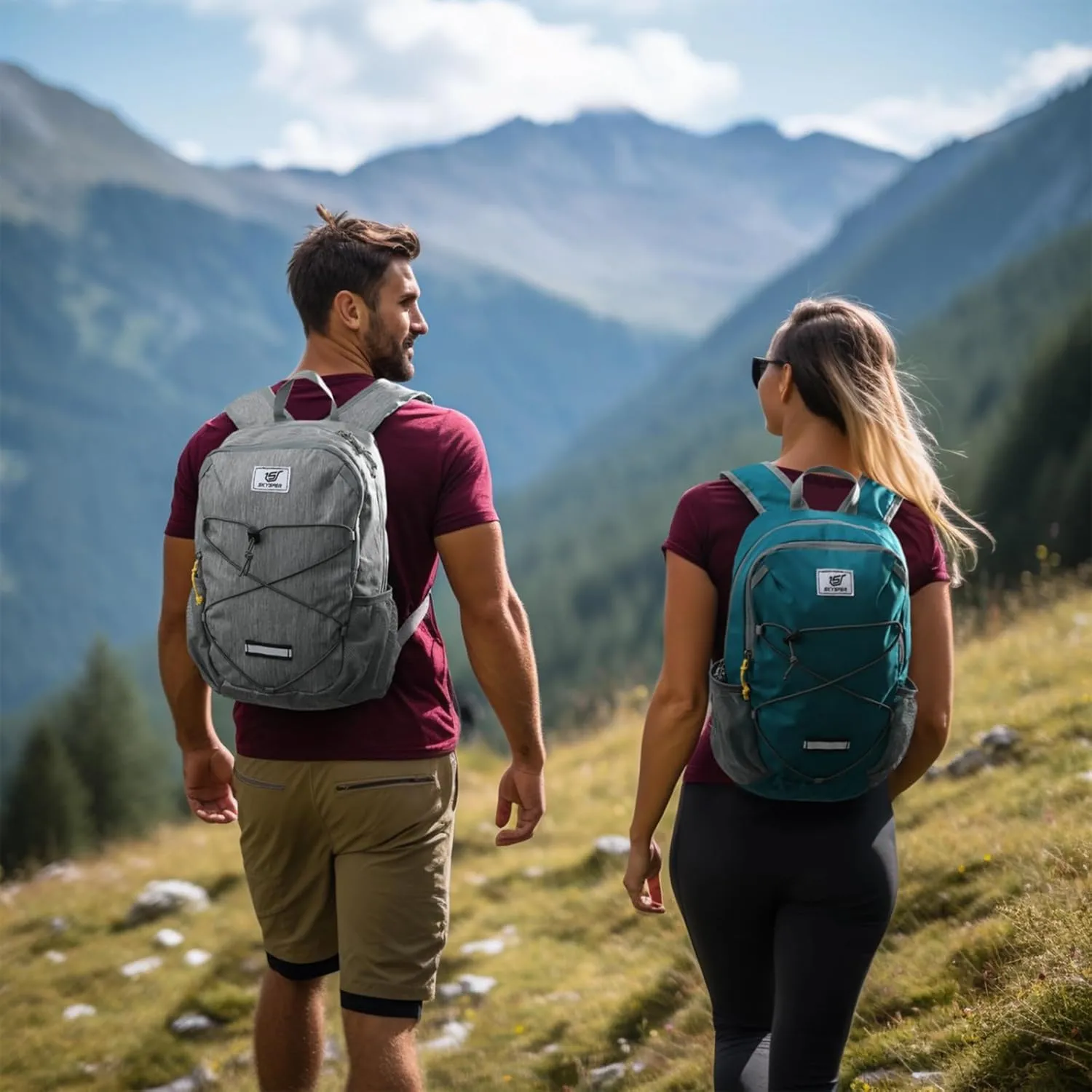SKYSPER Mochila Plegable Ultraligera 12L  Mochila de Senderismo Mochila Pequeña Hombre Impermeable Mochila de Viaje Mujer para D