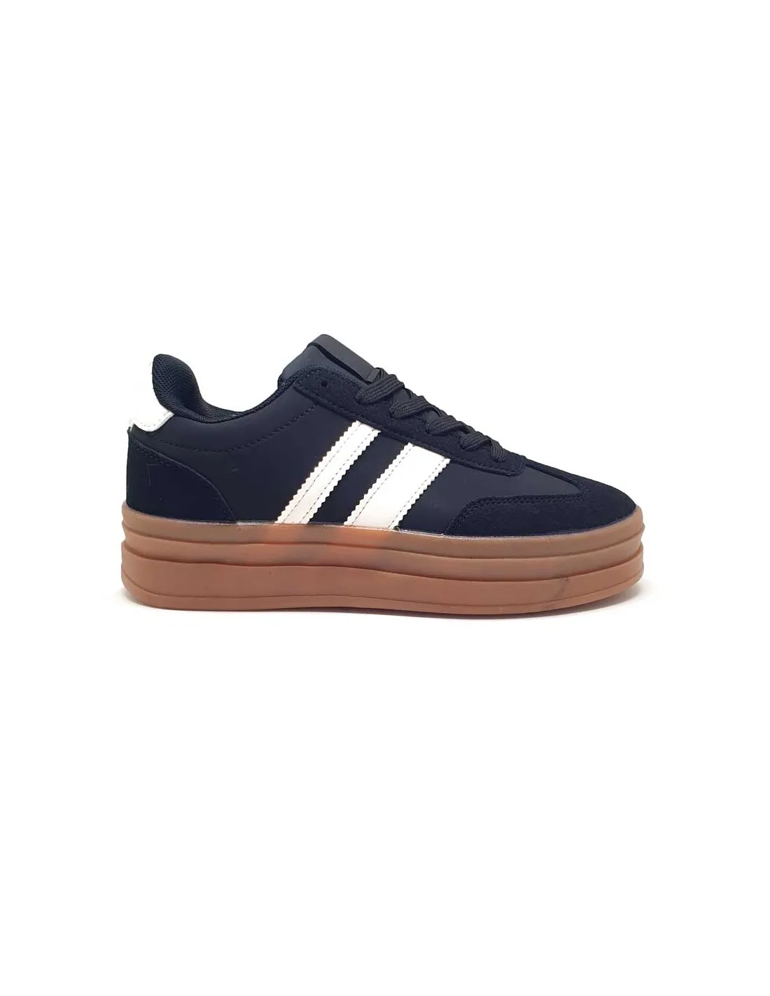 SNEAKER MUJER GACELL BLACK CASUAL Y ELEGANTE FC69