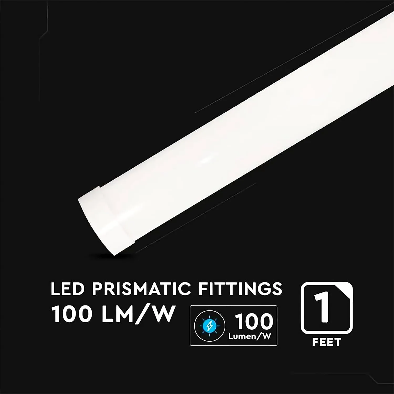 V-TAC Pantalla LED Luminaria 30 CM - 10W - Chip Samsung - Lámpara Rectangular 1200 Lumen IP20 para Pared, Garaje, Tienda - Tubo 