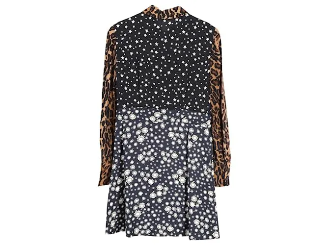 Vestido camisero con estampado multicolor de algodón multicolor de Miu Miu Impresión de pitón 