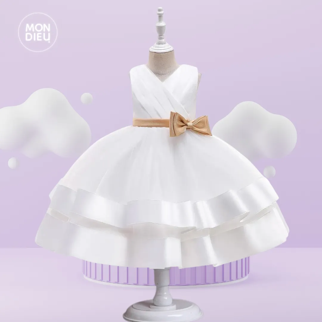 Vestido Paula color blanco para niñas