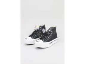 ZAPATILLA ALTA TRIBU EFECTO PIEL CON PLATAFORMA 1061107 VICTORIA EN COLOR BLANCO O NEGRO