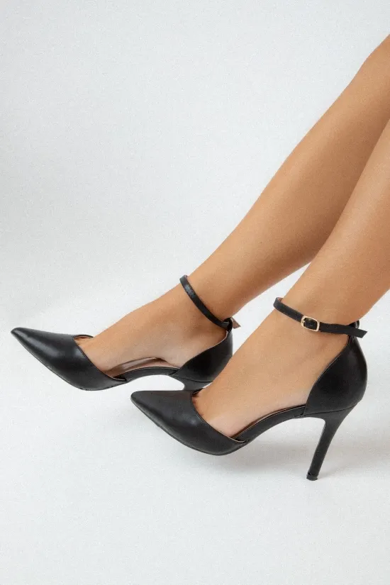 zapato de tacón eduna - negro